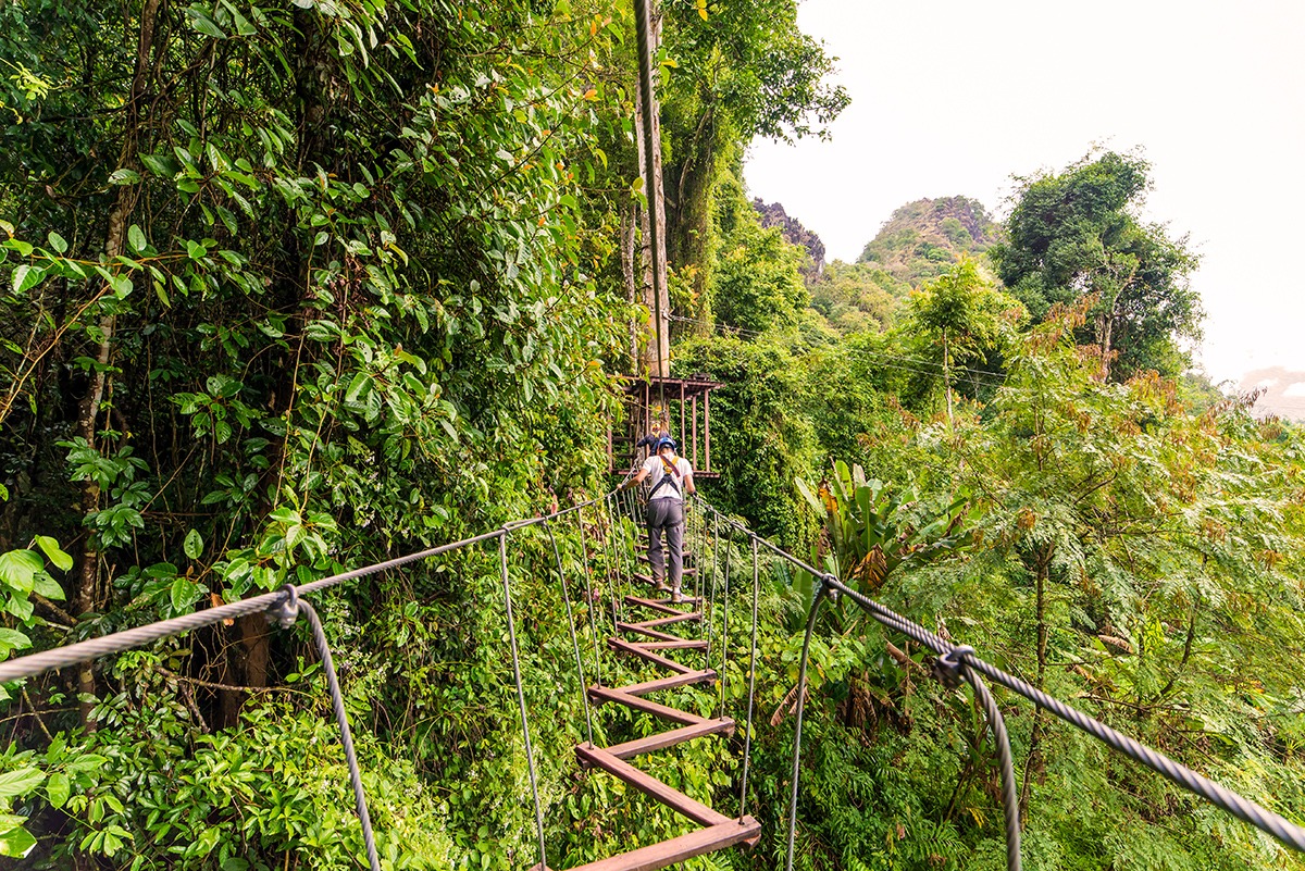 Trekking in Laos Bokeo Ziplining Zip Lining