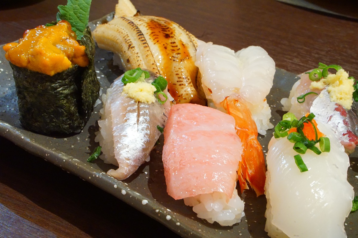 Assorted Japanese sushi
