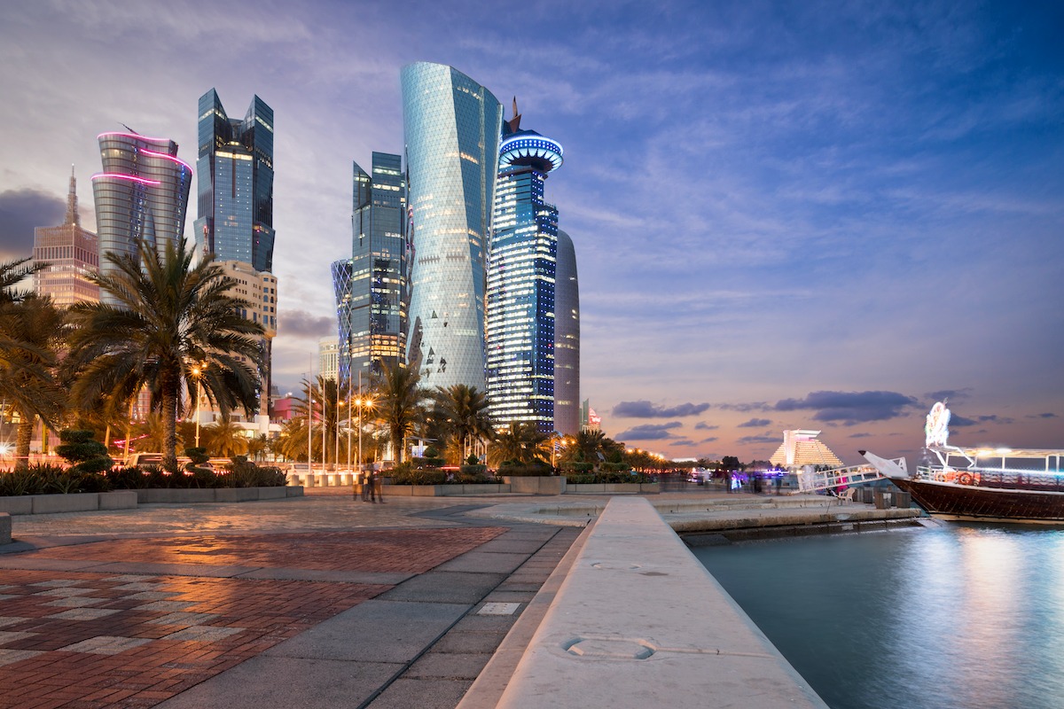 Doha City Center and Corniche street, Doha, Qatar