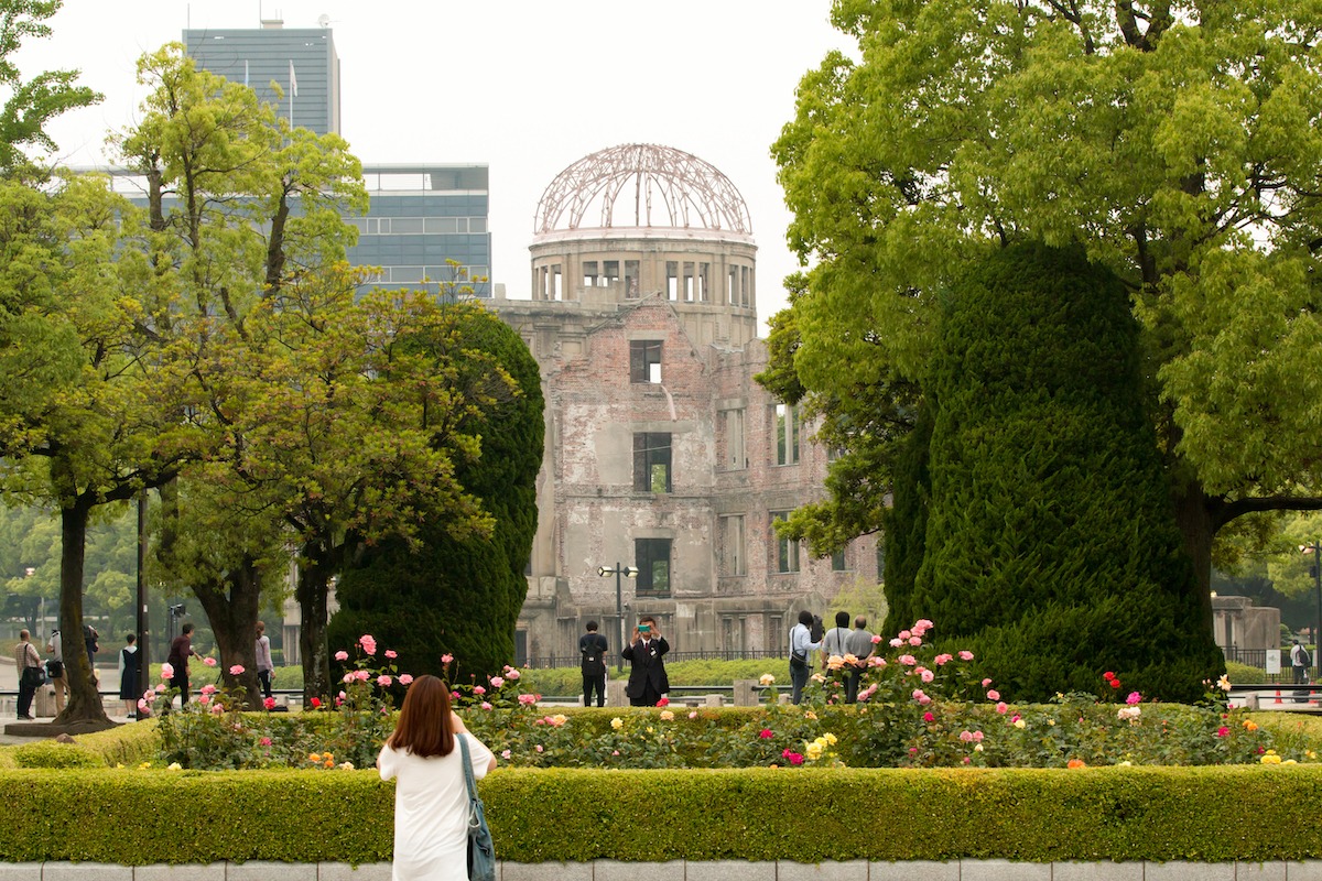 โดมปรมาณูและสวนอนุสรณ์สันติภาพฮิโรชิม่า เมืองฮิโรชิมา ประเทศญี่ปุ่น