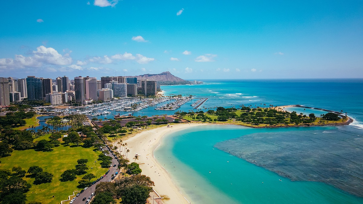 Công viên bãi biển Ala Moana, Honolulu, Oahu, Hawaii