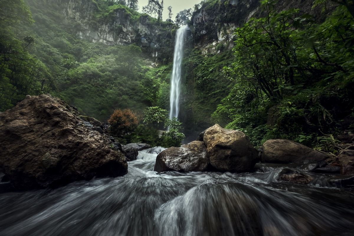 Chute d'eau Coban Rondo, Malang, Java Est, Indonésie