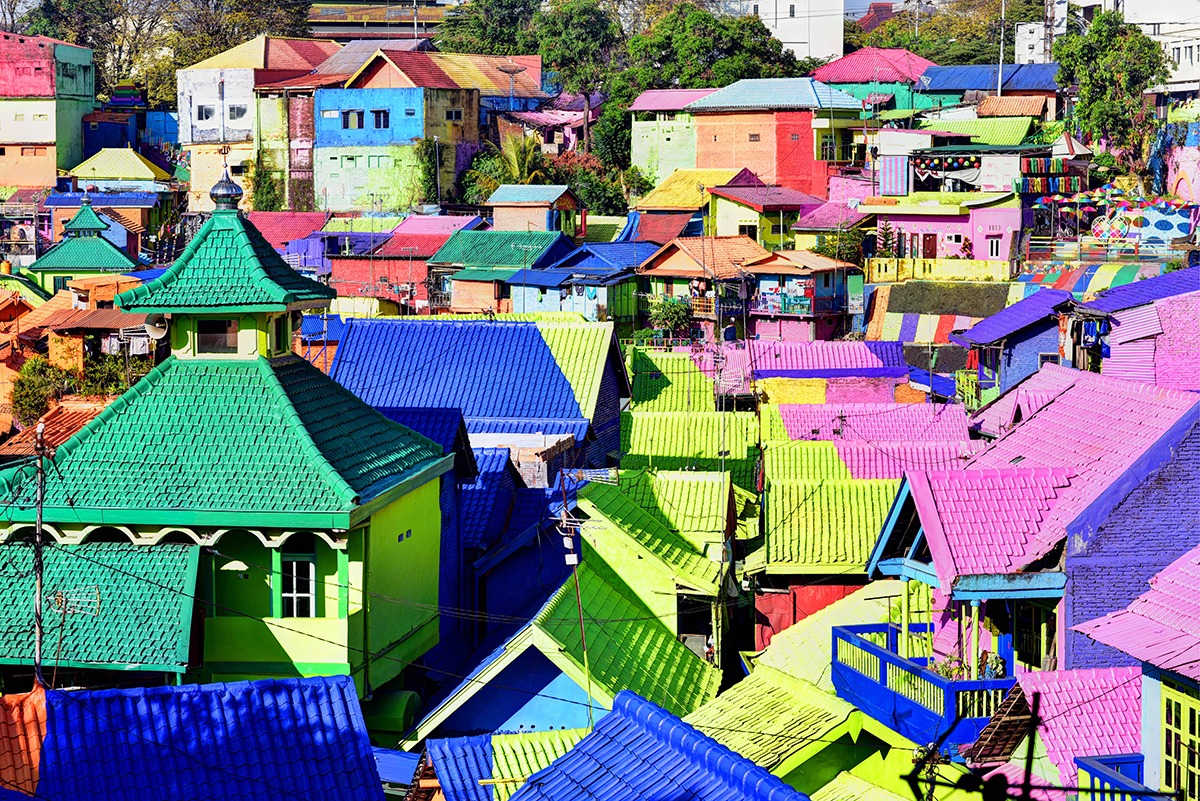 Jodipan Colorful Village in Jodipan, Indonesia