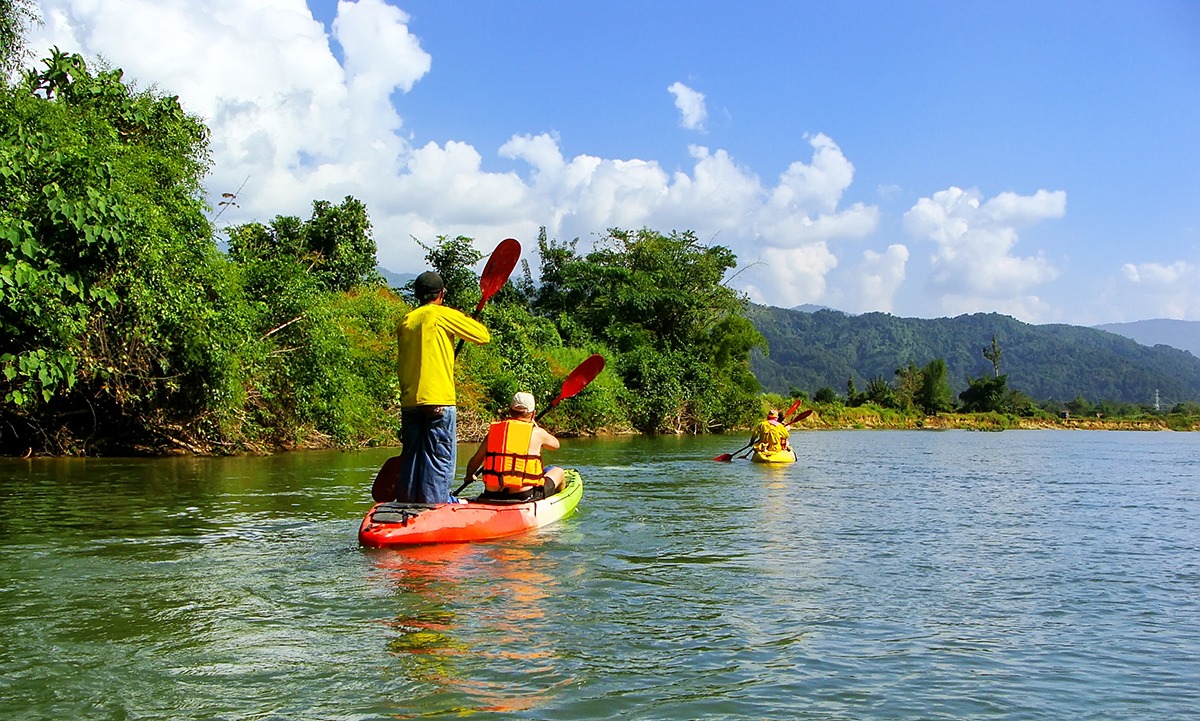 Kayak Down Vang Vieng’s Rivers