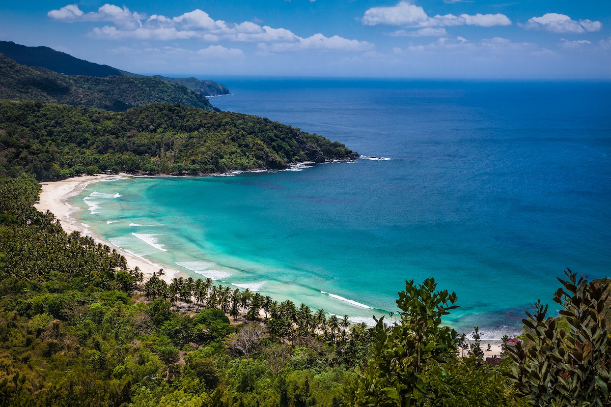 Panoramic view of Sabang Beach