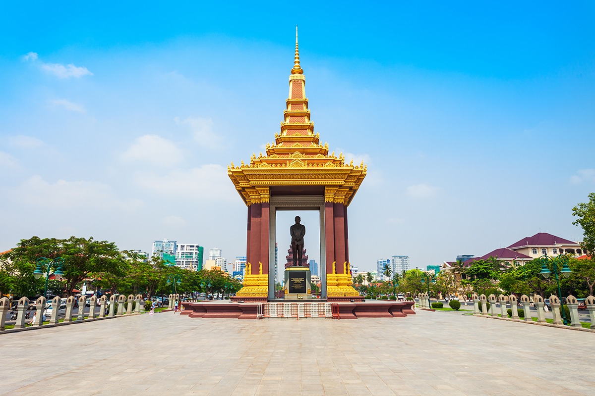 Statue von König Vater Norodom Sihanouk, Phnom Penh, Kambodscha