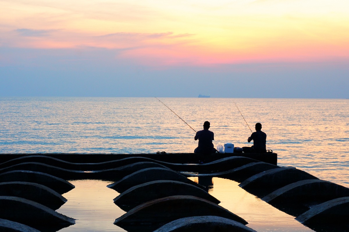 Fischereigebiet, Port Dickson, Malaysia