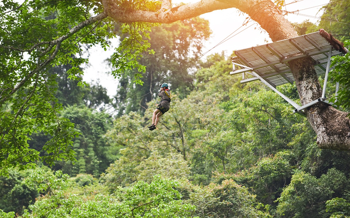 Ziplining at Vang Vieng