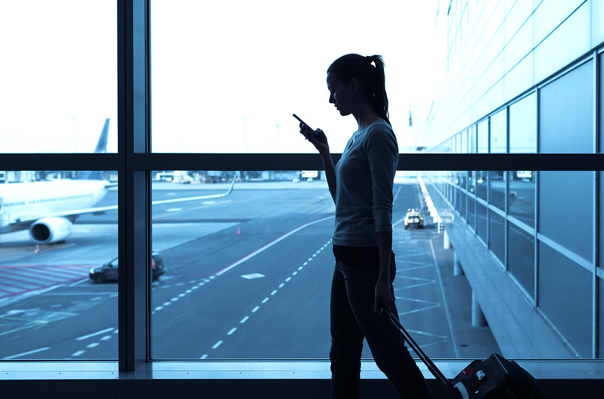 À l'aéroport