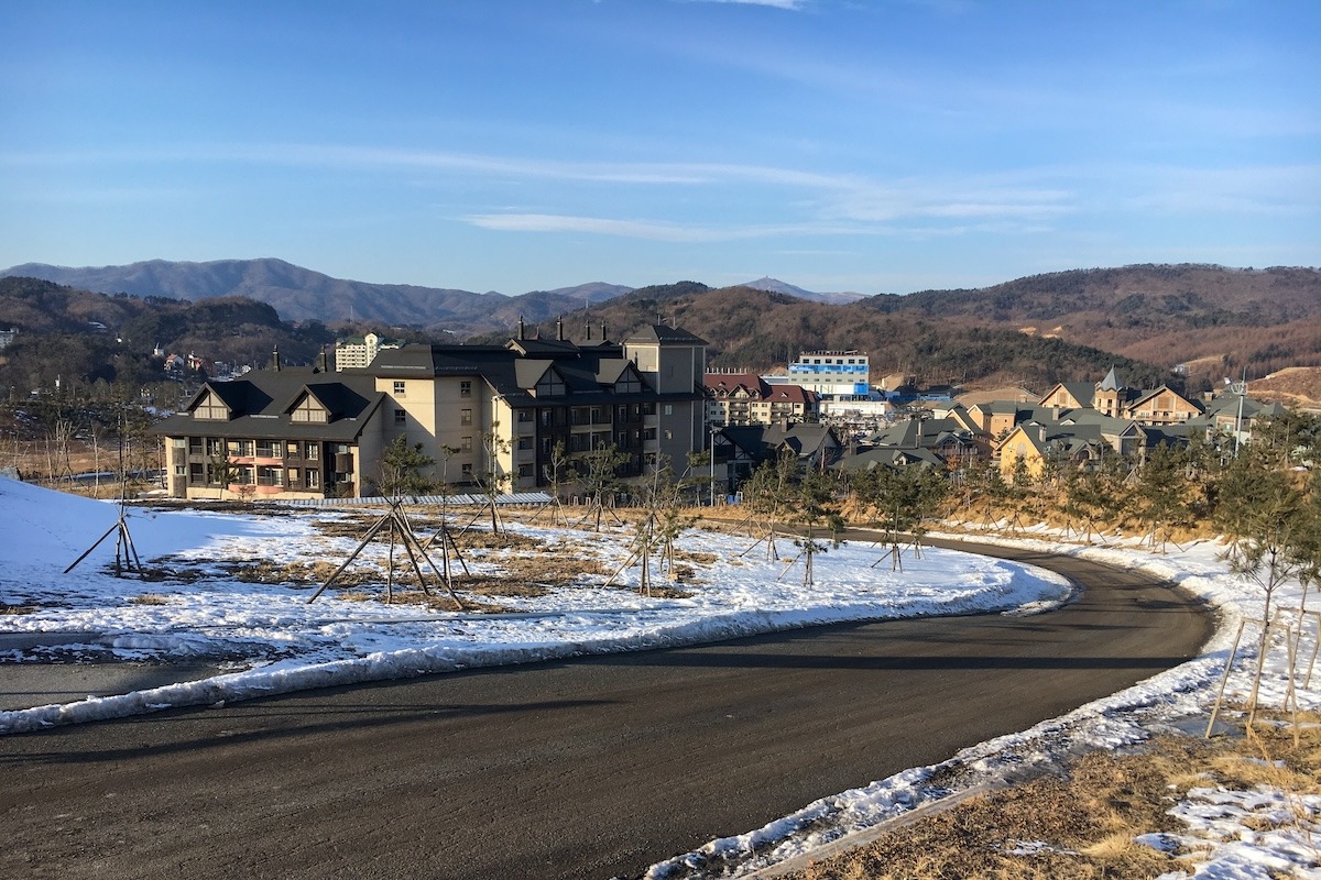 平昌郡阿尔卑斯山滑雪场