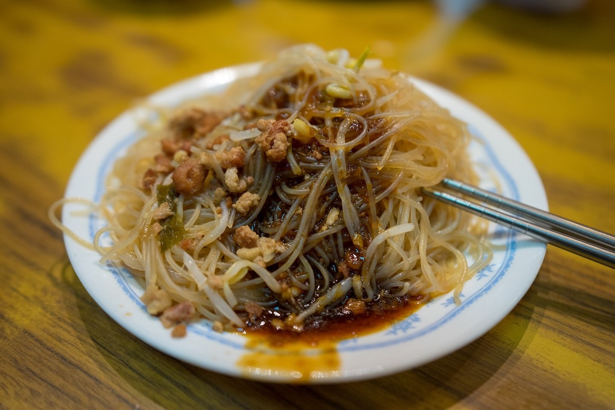 Traditionelles taiwanesisches Essen: Reisnudeln