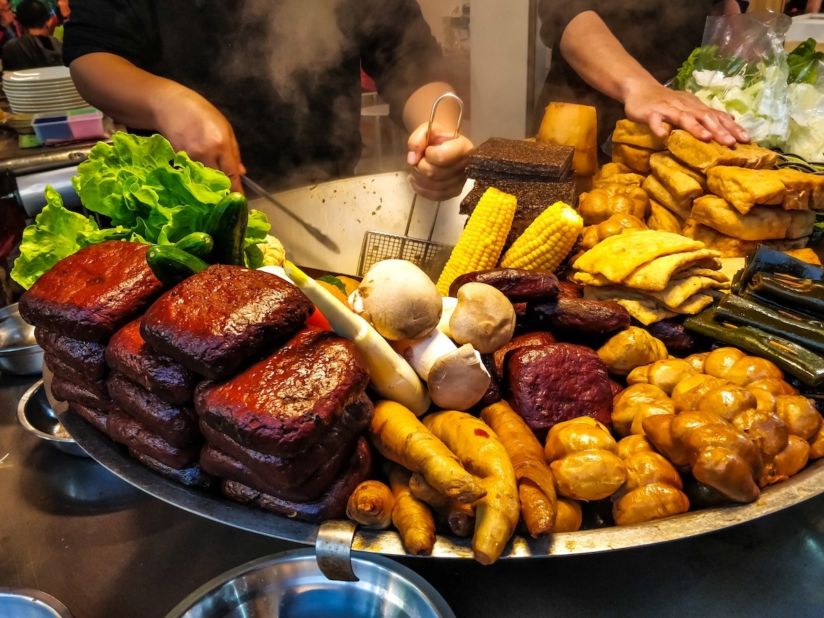 Veganer Luwei (geschmortes Essen) Stand