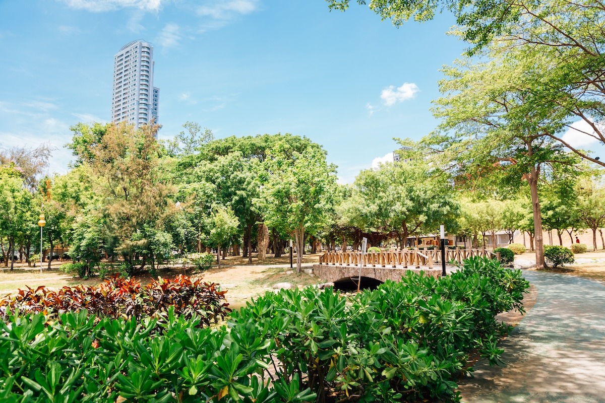 Blick auf die Natur im Central Park in Kaohsiung