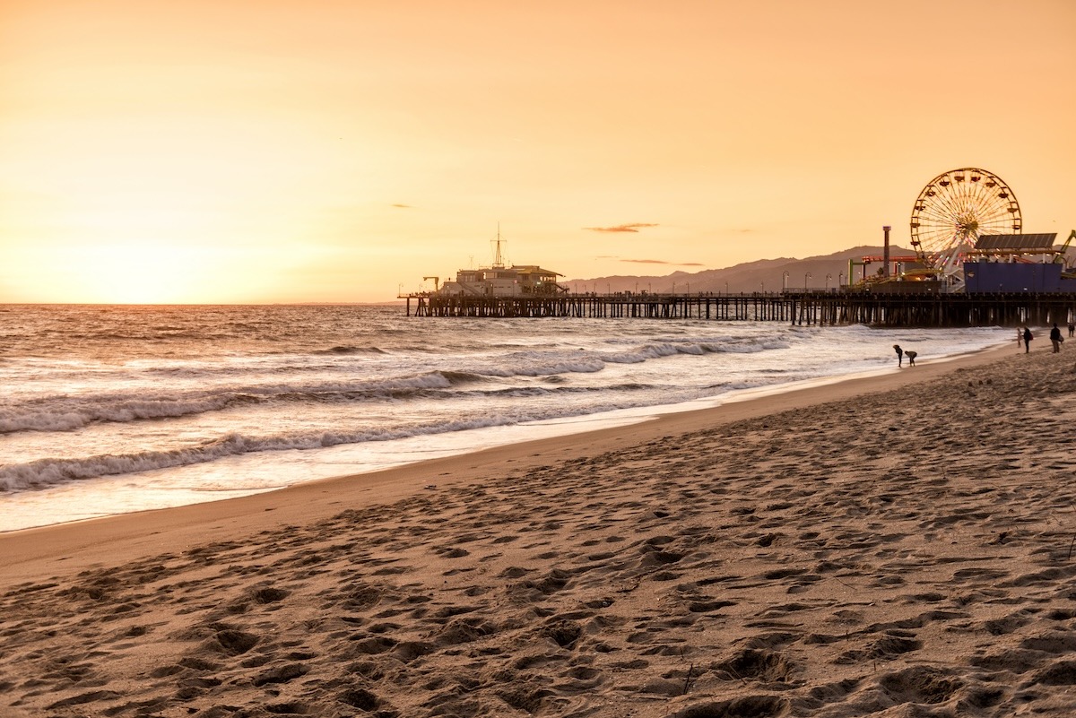 pantai di Santa Monica, LA