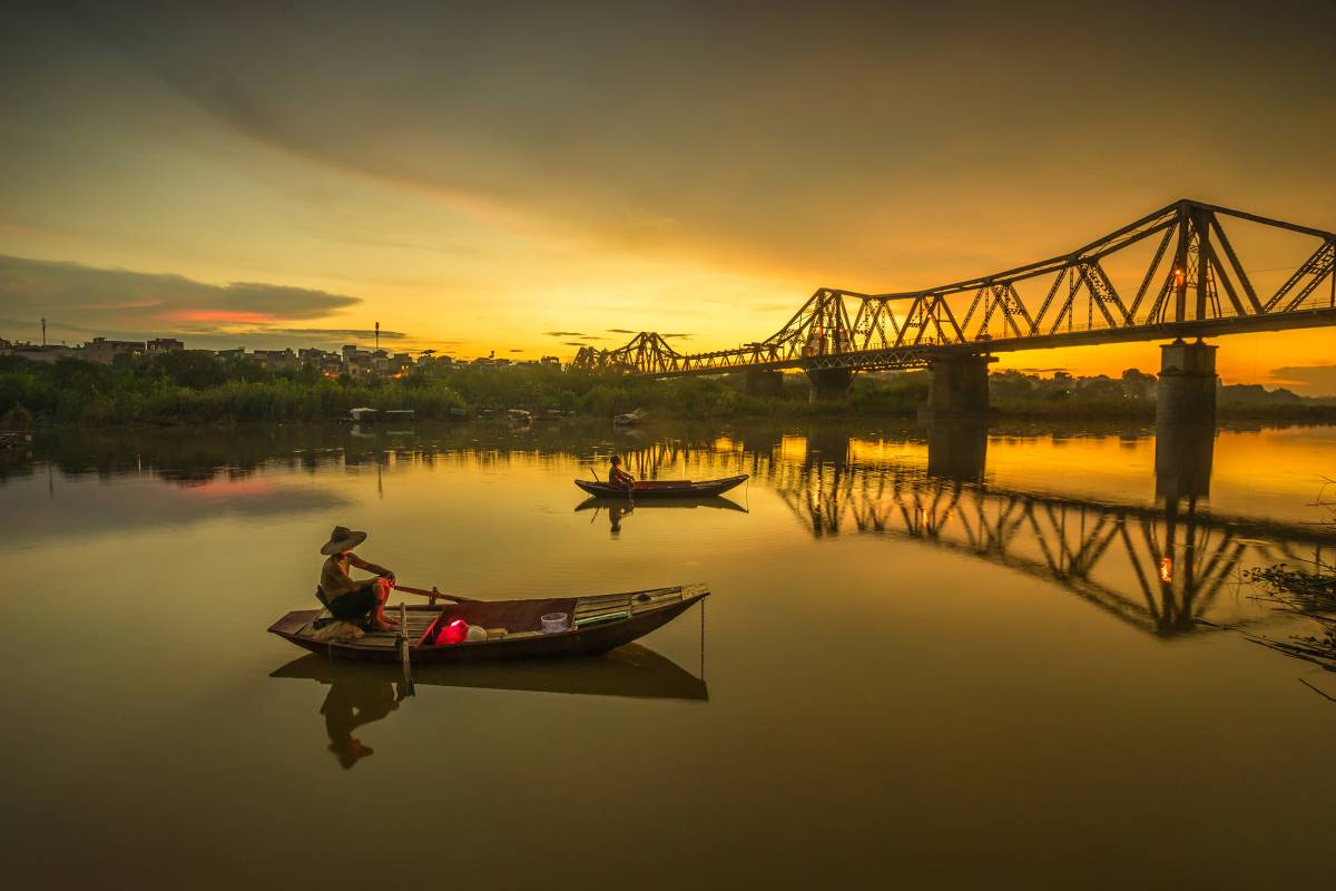 Long-Bien-Brücke, Hanoi, Vietnam
