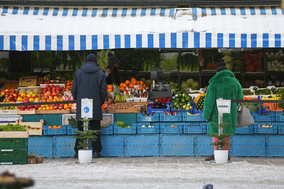 Pasar hijau Munich Viktualienmarkt