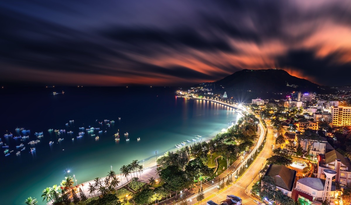 Night time in Vung Tau, Vietnam