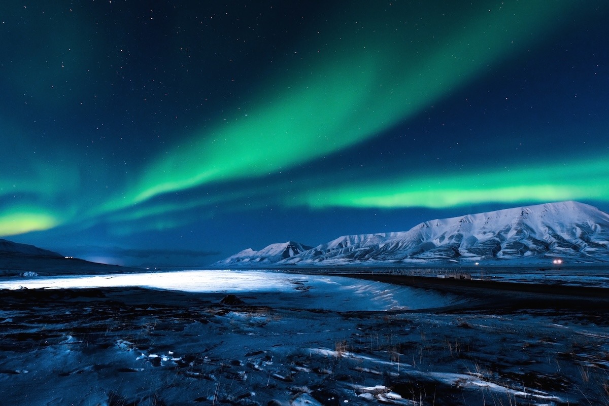 Northern lights, Svalbard, Norway
