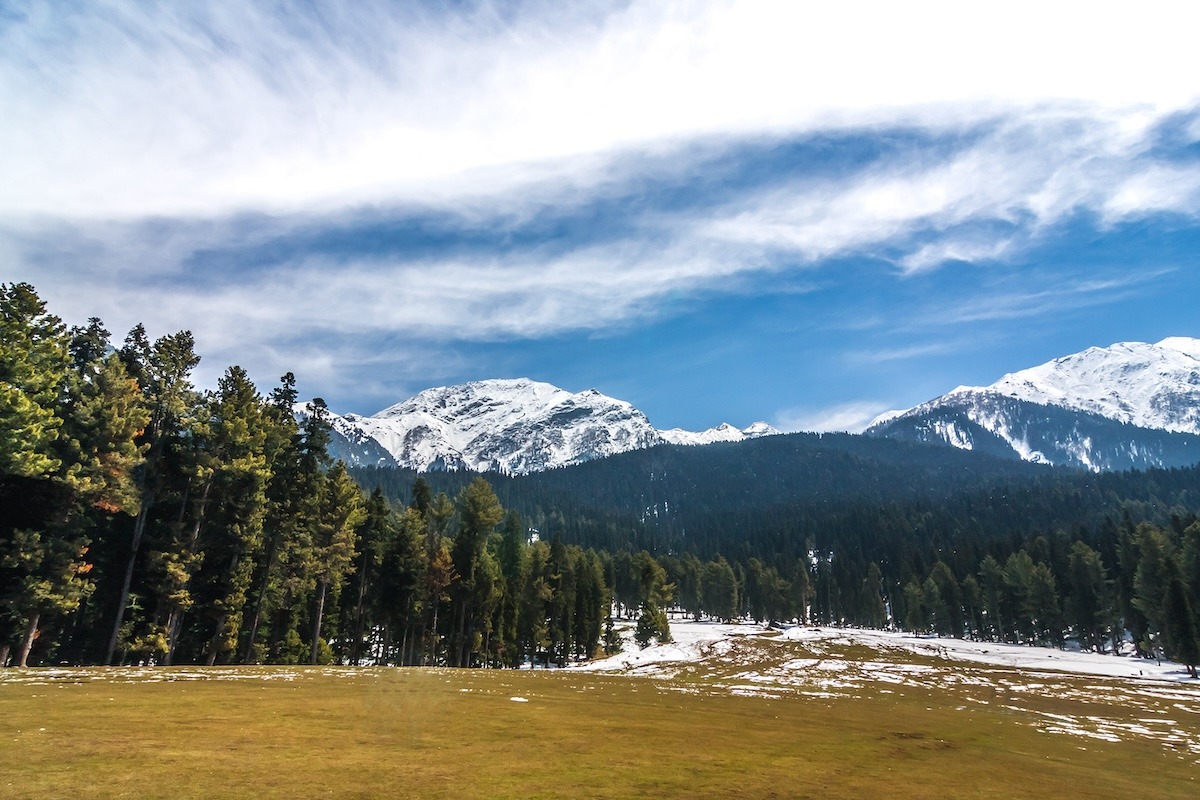 หุบเขา Pahalgam ในเมือง Pahalgam แคชเมียร์ ประเทศอินเดีย