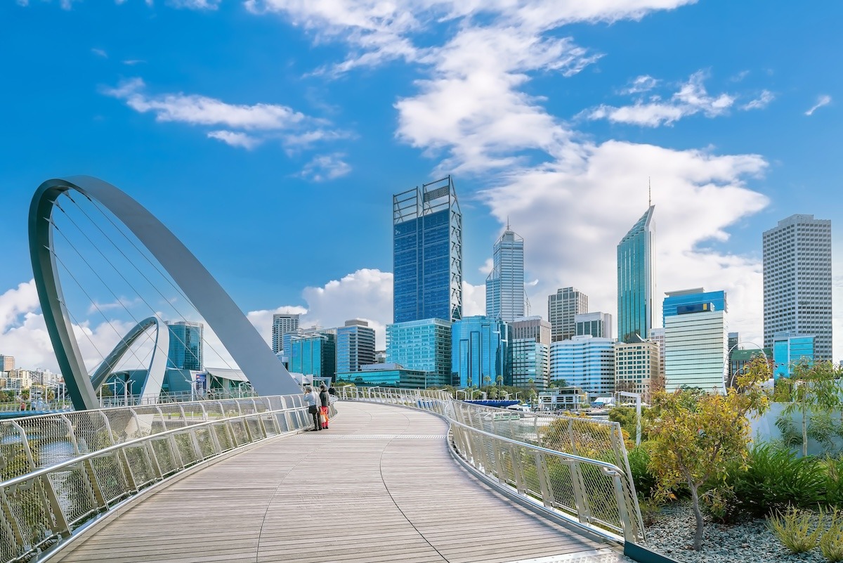 Đường chân trời trung tâm thành phố Perth
