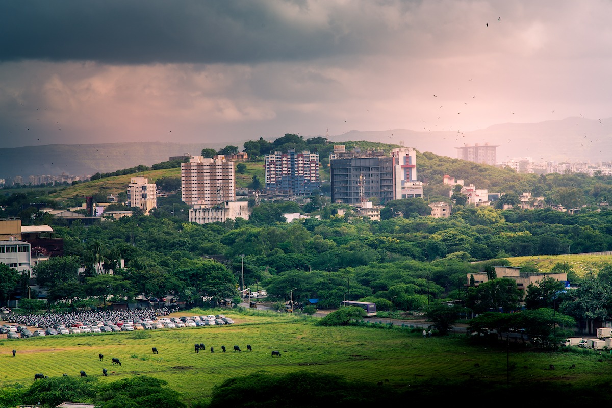 landschaft der grünen Stadt Pune