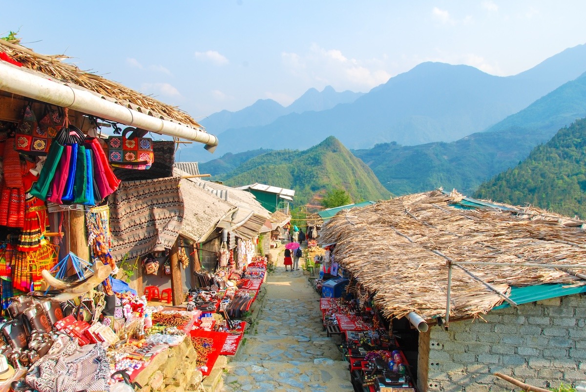 Rue du village hmong de Cat Cat