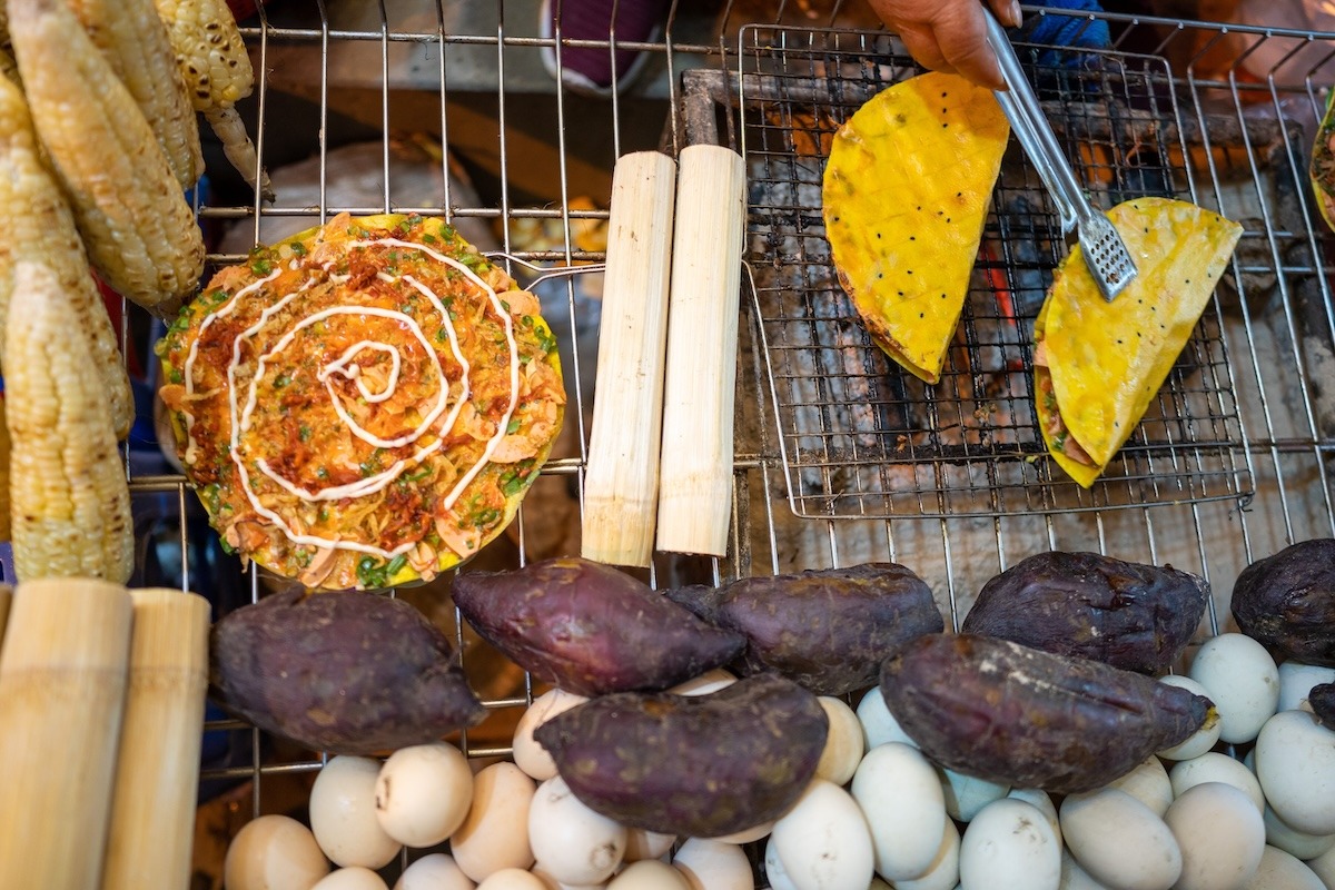 Traditional Vietnamese street food in Sapa