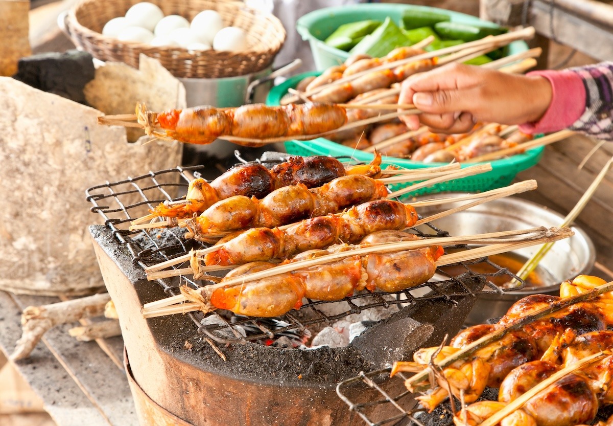 Siem Reap - Gegrilltes Fleisch und Fisch aus Kambodscha