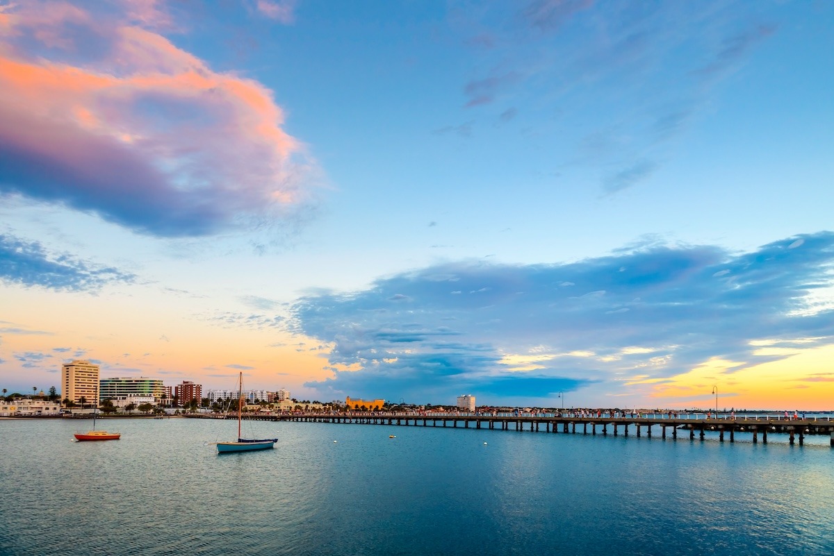 St. Kilda Beach, Victoria, Australien