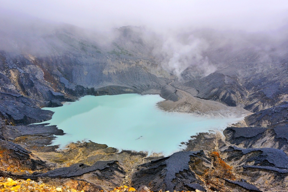 Volcano Tangkuban Perahu, Bandung, Indonesia