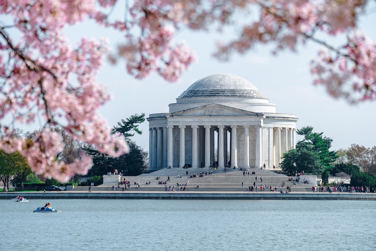Washington DC - Thomas Jefferson Memorial während der Kirschblütenzeit