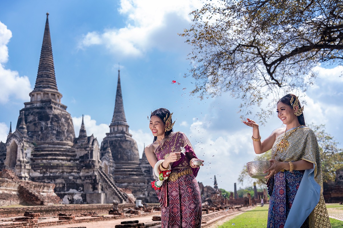 Festival de Songkran à Ayutthaya, Thaïlande