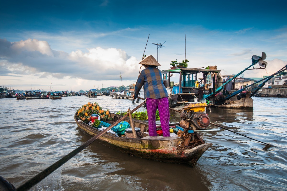 Marché flottant de Cai Rang à Cần Thơ