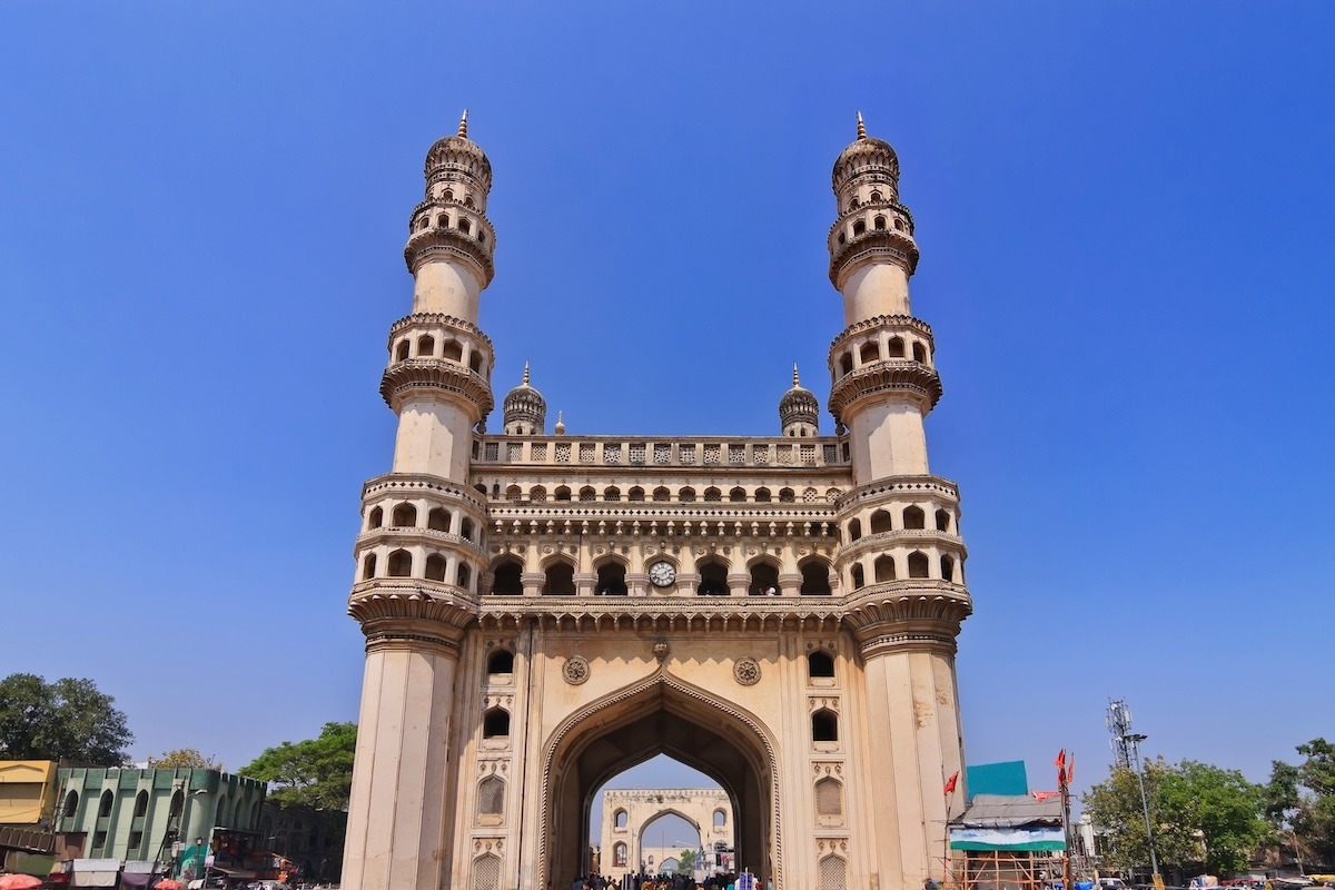 印度海得拉巴的 Charminar 印度海得拉巴的 Charminar