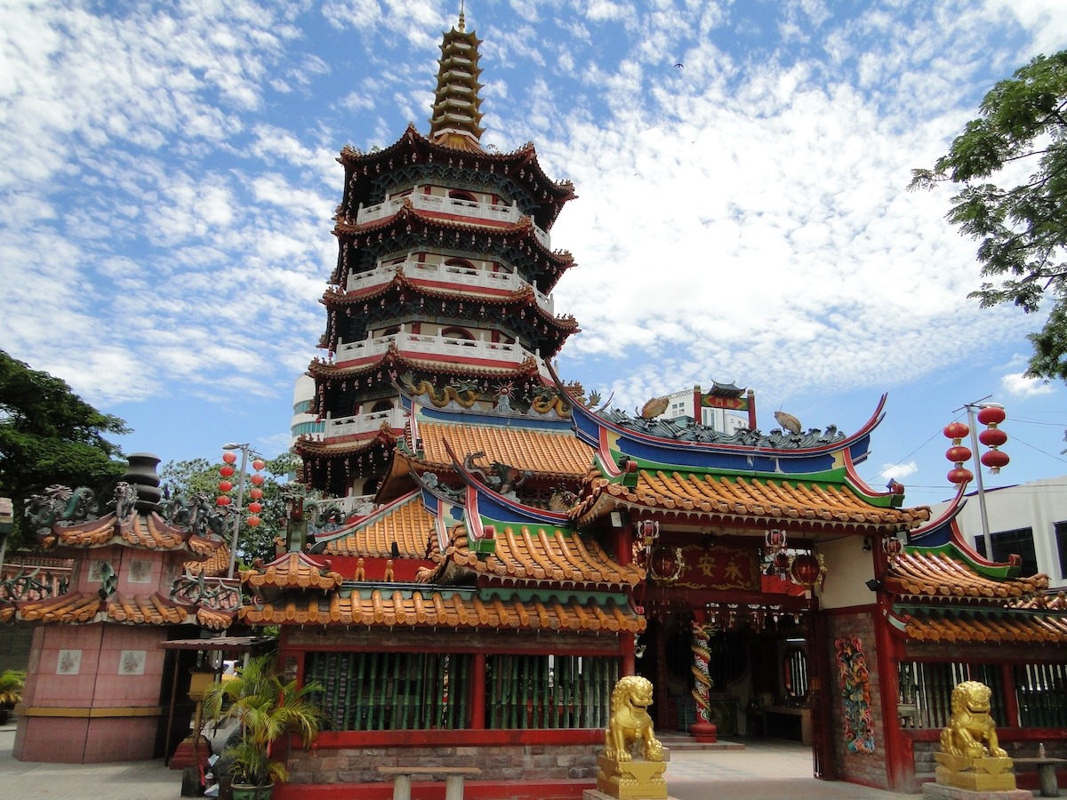 Temple bouddhiste chinois à Bintulu, Sarawak, Malaisie