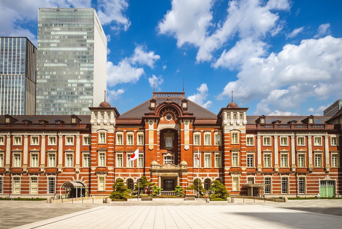 Façade de la gare de Tokyo, Tokyo, Japon