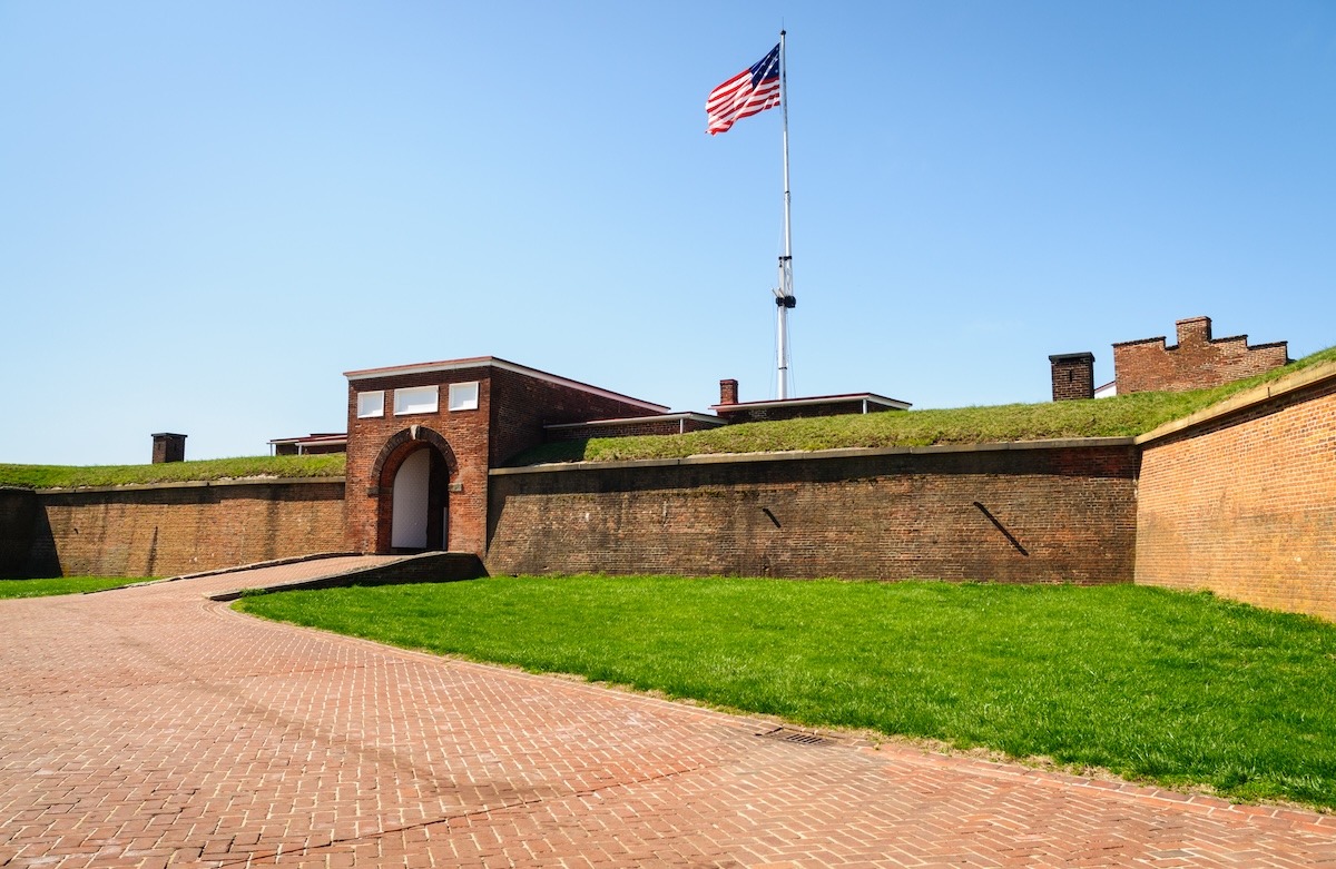 อนุสาวรีย์แห่งชาติ Fort McHenry และแท่นบูชาประวัติศาสตร์ บัลติมอร์ สหรัฐอเมริกา