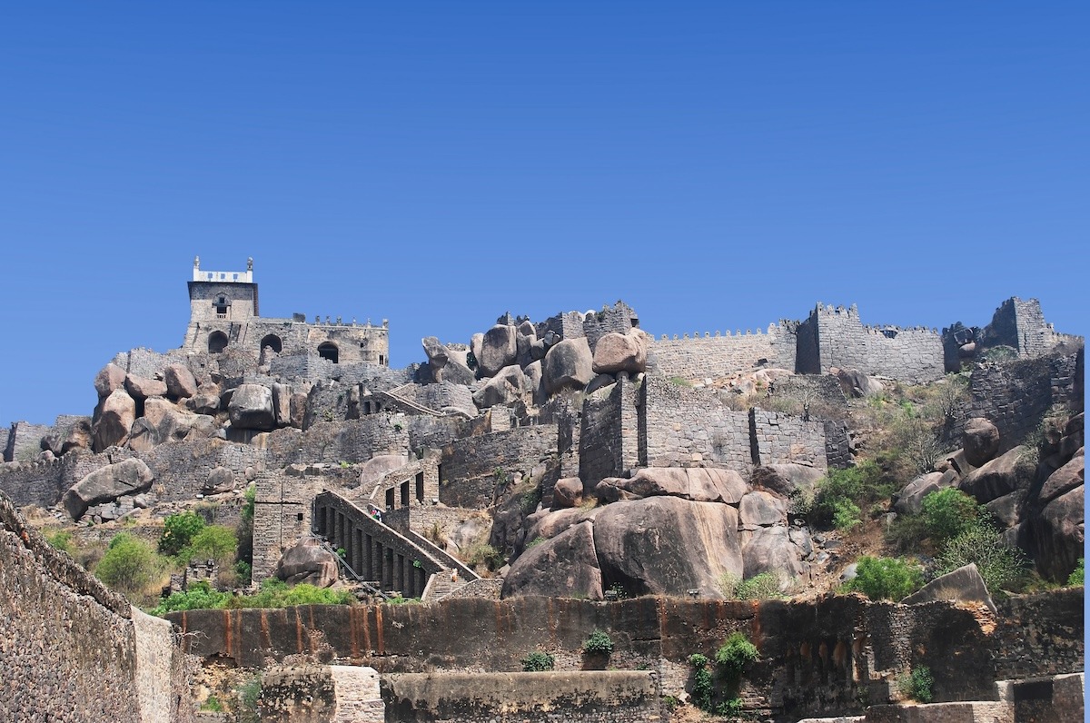 Pháo đài lịch sử Golkonda ở Hyderabad, Ấn Độ