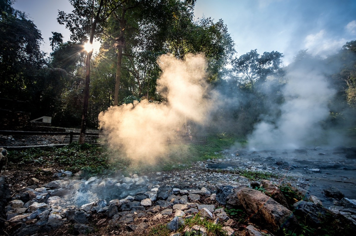 Pemandian air panas di Pai, Mae Hong Son, Thailand