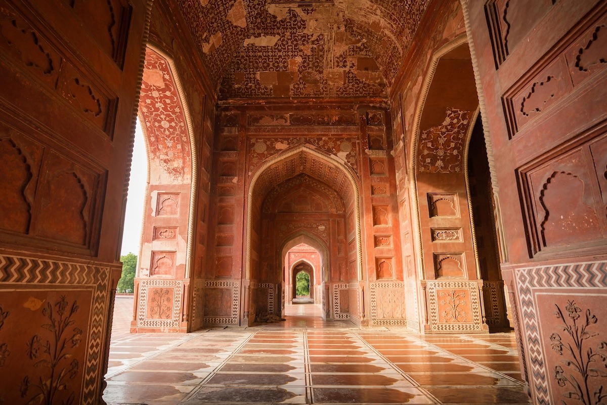 Intérieur du Taj Mahal, Agra, Inde