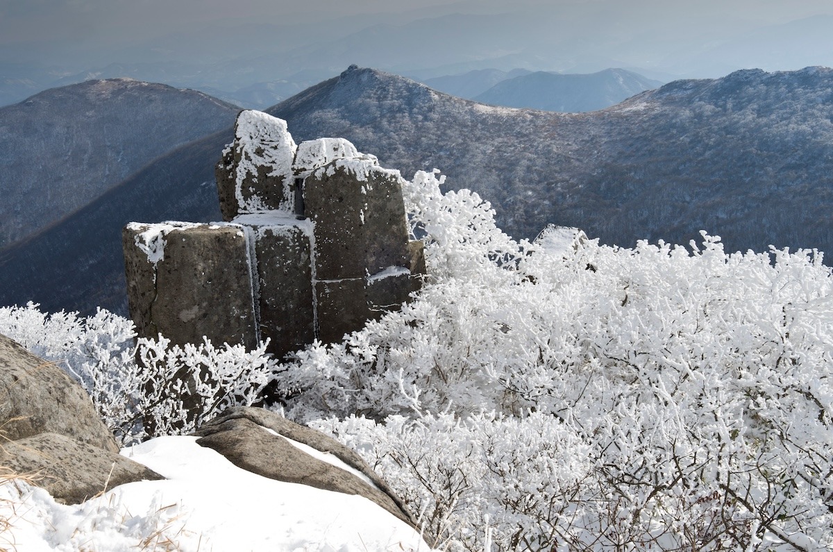 Taman Nasional Mudeungsan di dekat Gwangju, Korea Selatan
