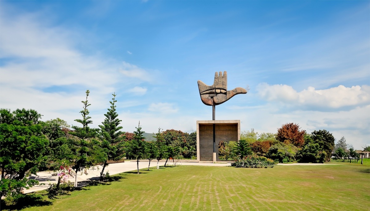 Open Hand Monument in Chandigarh, India