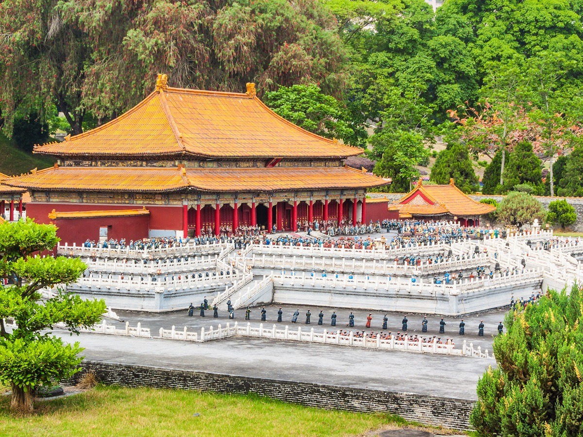 Prachtvolles chinesisches Volksdorf in Shenzhen