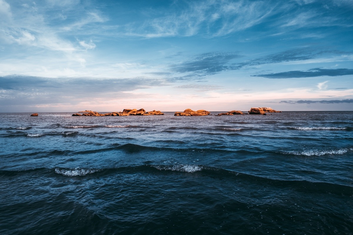 馬來西亞關丹 Pantai Balok 海灘的日落 馬來西亞關丹 Pantai Balok 海灘的日落