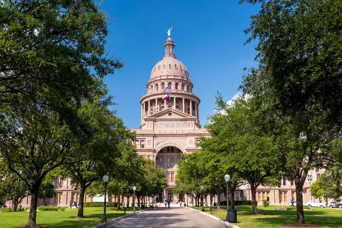 Texas State Capitol Gebäude in Austin, TX, USA