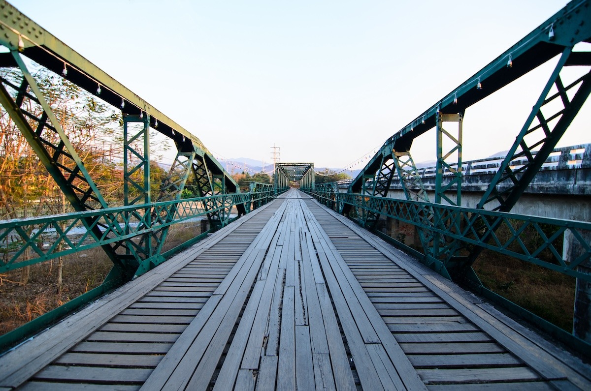 Jembatan peringatan di Pai, Mae Hong Son, Thailand