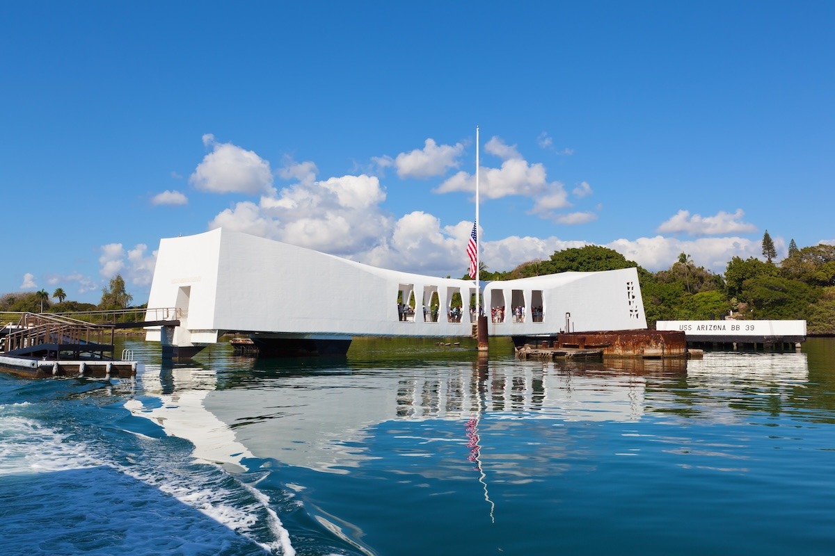 夏威夷檀香山珍珠港的亞利桑那號戰艦紀念館