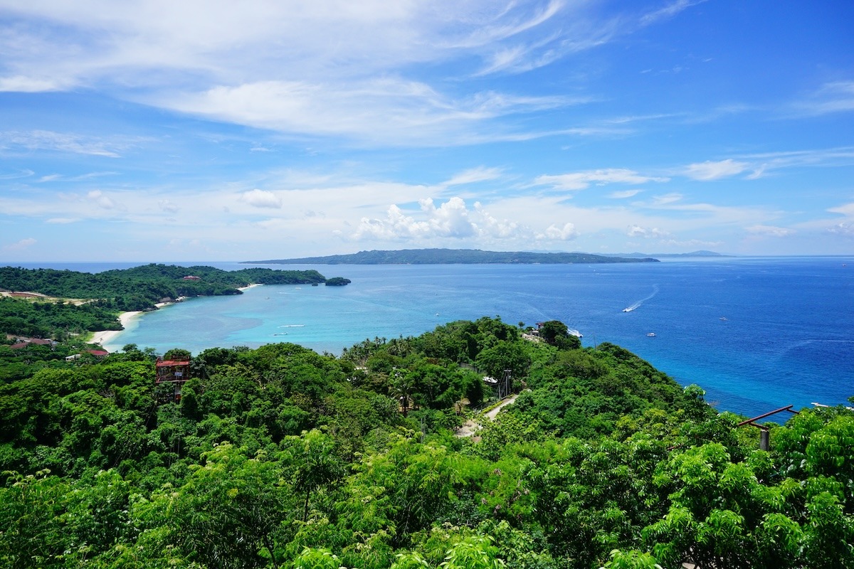 View from Mt Luho in Boracay, Philippines