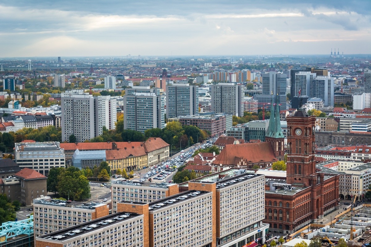 독일 베를린 미테의 건물 전경