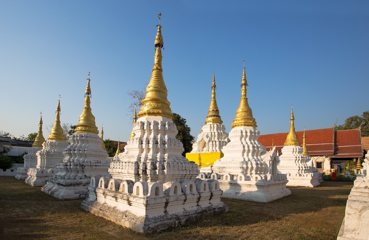 Wat Chedi Sao 寺，南邦府，泰國